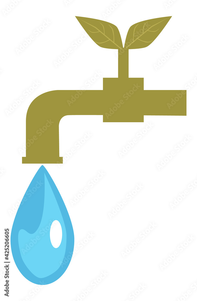 Save water eco concept stock illustration Save water eco concept stock illustration