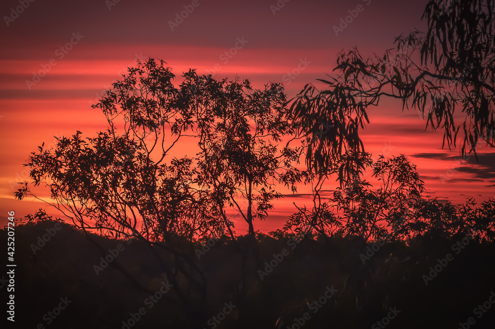the amazing colour and magic of the sunsets in the Australian Outback