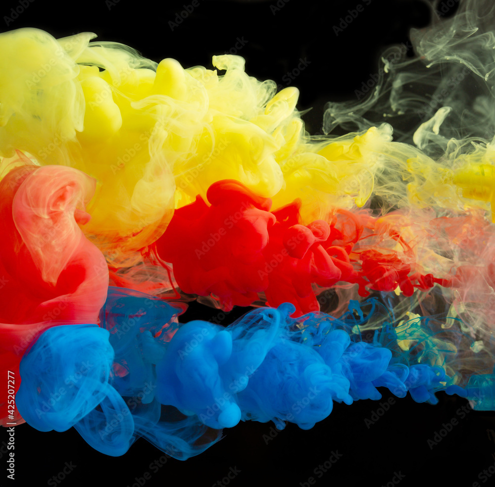 Fototapeta premium Color drops in water 