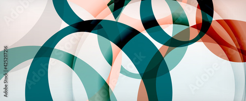 Ring geometric shapes, o letter repetition wallpaper. Abstract background for business or technology presentations, internet posters or web brochure covers