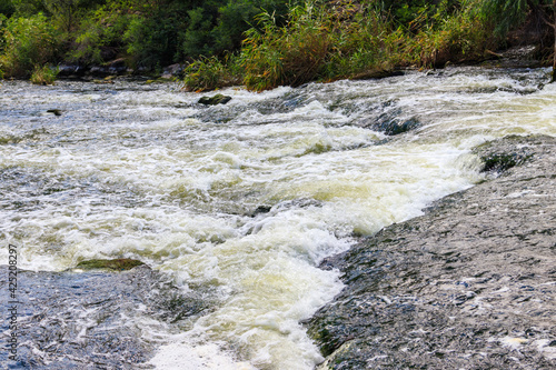 Rapids on the Inhulets river in Kryvyi Rih, Ukraine photo