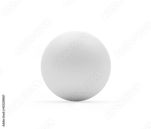 White sphere or ball close-up. 3d illustration 