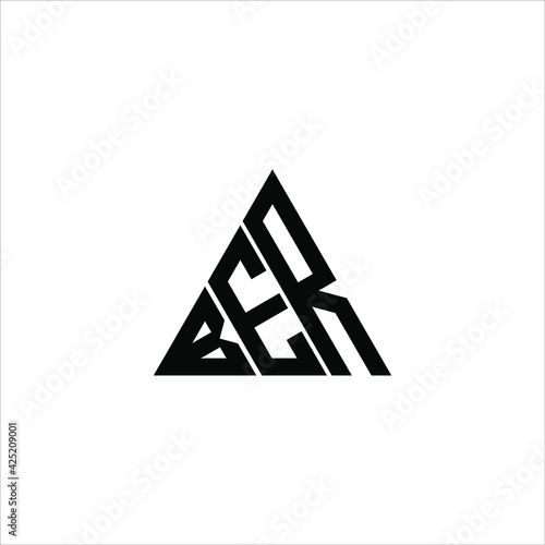B E R letter logo creative design. BER icon