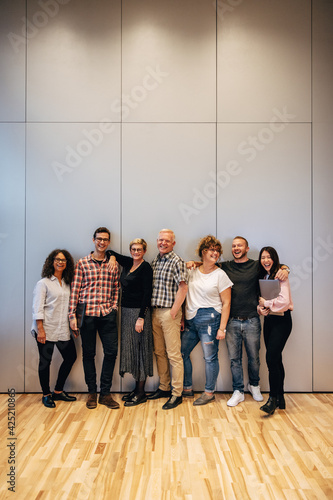 Business team standing together for a portrait