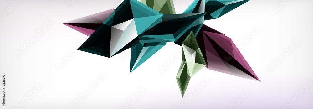 Vector 3d triangles and pyramids abstract background for business or technology presentations, internet posters or web brochure covers Vector 3d triangles and pyramids abstract background for business or technology presentations, internet posters or web brochure covers