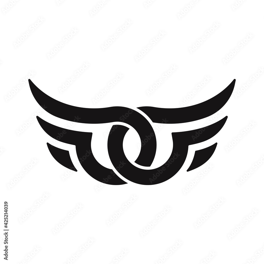 Obraz premium abstract wings logo design idea