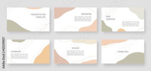 Modern presentation templates. Business presentation template and page layout design. Vector illustration.
