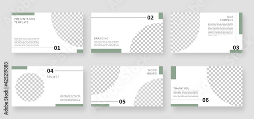 Modern presentation templates. Business presentation template and page layout design. Vector illustration.