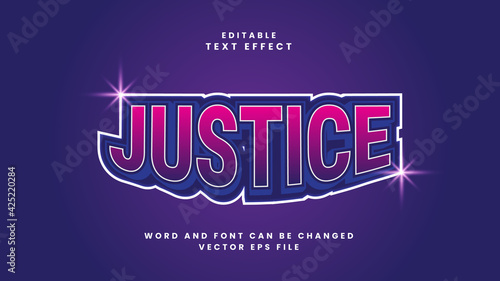 Justice text effect