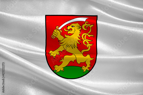 Flag of Virovitica in Virovitica-Podravina County of Croatia photo