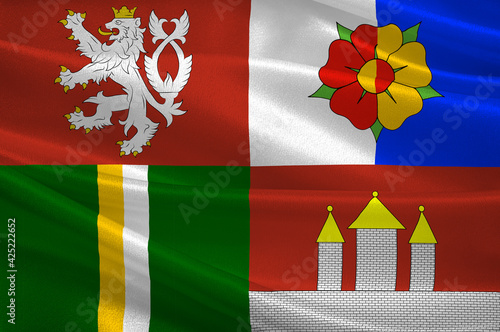 Flag of South Bohemia Region in Czech Republic photo