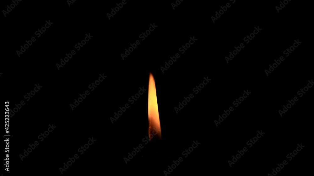 Movement of Burning Candle Flame on the Background of Darkness Movement of Burning Candle Flame on the Background of Darkness