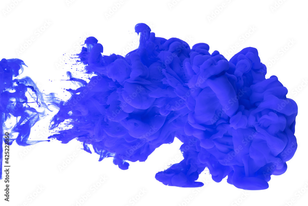 acrylic ink in water form an abstract smoke pattern isolated on white background acrylic ink in water form an abstract smoke pattern isolated on white background