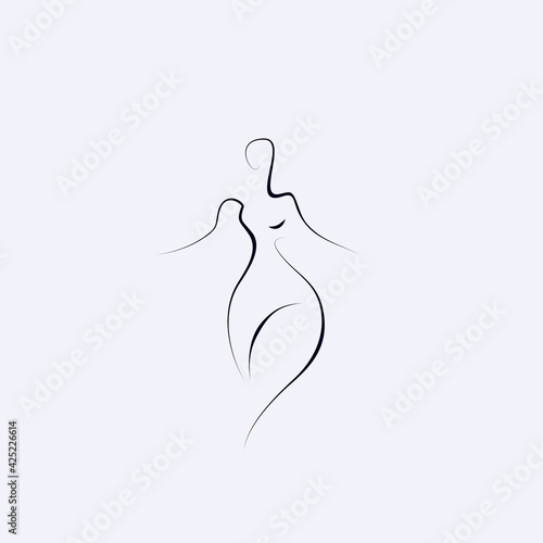 silhouette of a woman logo design