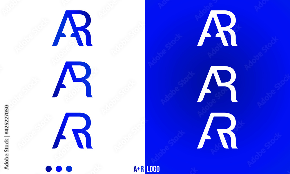 Set of A + R Icon design illustration Set of A + R Icon design illustration