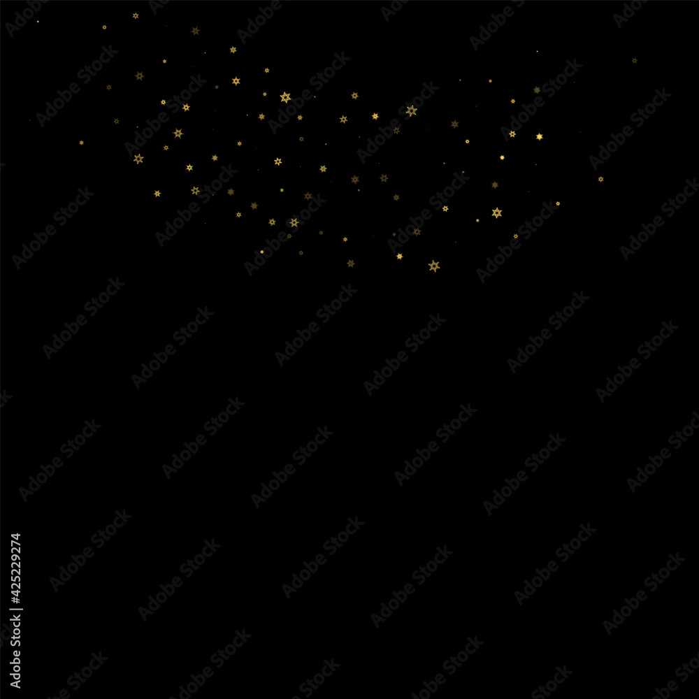 Falling Snow flakes golden pattern Holiday Vector Falling Snow flakes golden pattern Holiday Vector