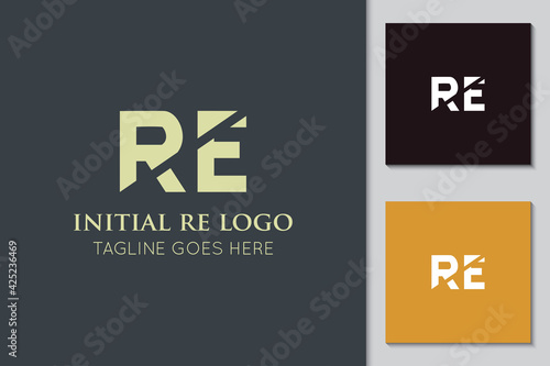 illustration vector graphic initial re letter logo or icon best for branding and icon