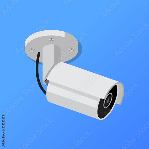 cctv camera icon isolated on background vector illustration.