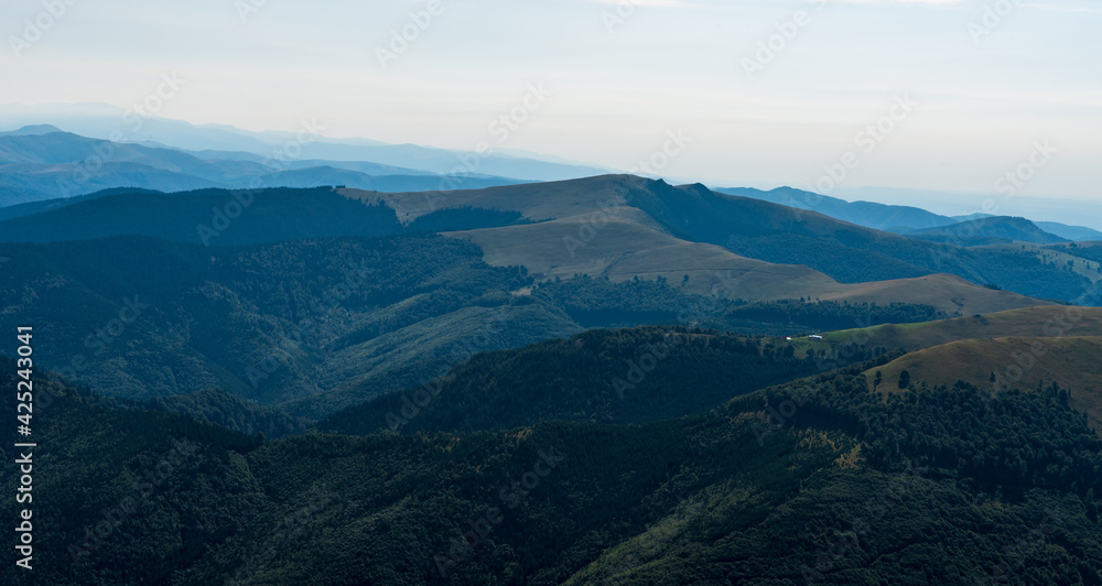 Beautiful Carpathian mountains in Romania - Muntii Valcan mountains