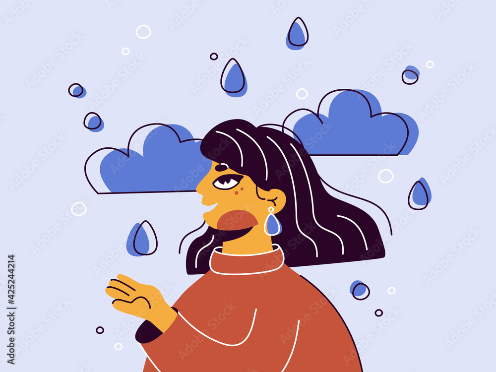 The girl in the rain The girl in the rain