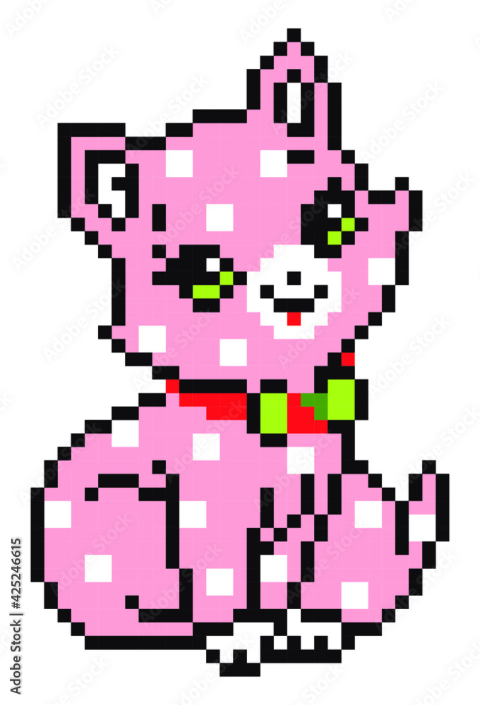 Fototapeta premium catn pixel art