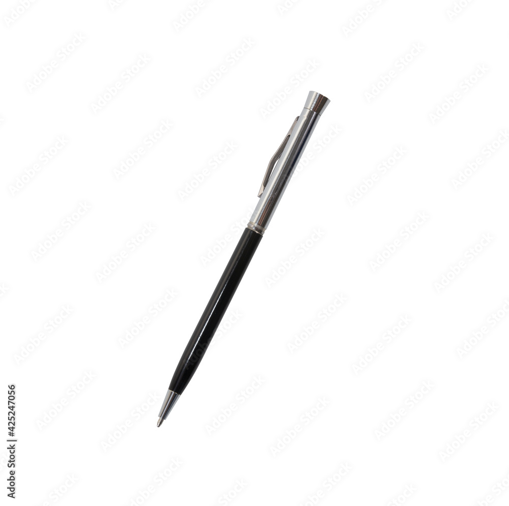 Black Ballpoint pen isolated on white background Black Ballpoint pen isolated on white background