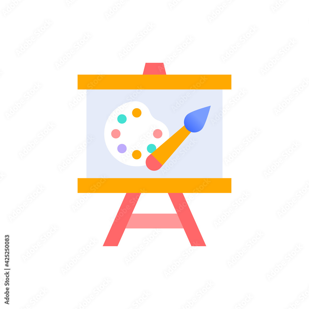 Fotografie Paintings Vector Flat Illustration Style Icon. EPS 10 File