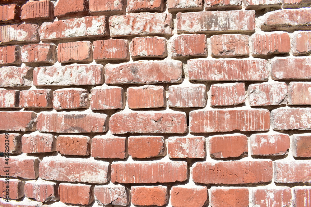 Obraz premium Background of red brick wall texture