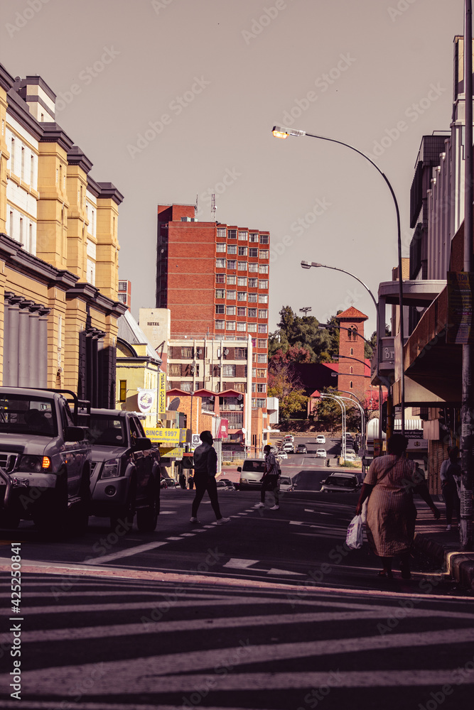 Fototapeta premium street in the city. Bloemfontein city