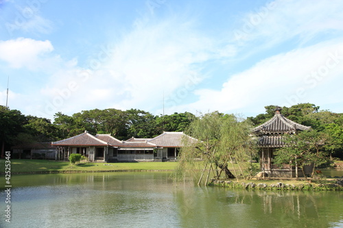 Beautiful Scenery and Architecture of Shikinaen Garden in Naha, Okinawa
