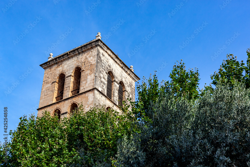bell tower in Sa Pobla, majorca, spain