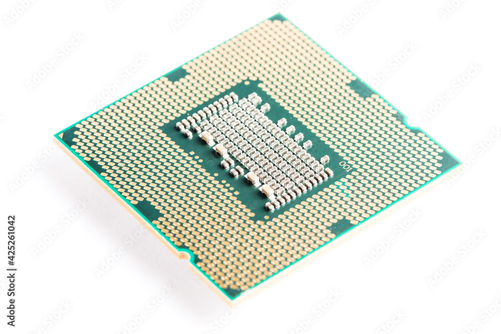 CPU (Central Processing Unit) on white background CPU (Central Processing Unit) on white background