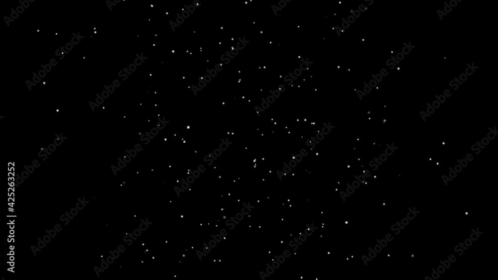 Animation of glowing flying stars moving in a chaotic path in the night sky. Isolated black background. 3d illustrations. Animation of glowing flying stars moving in a chaotic path in the night sky. Isolated black background. 3d illustrations.