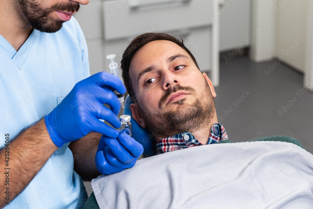 Fototapeta premium Platelet rich plasma ( PRP) therapy process.