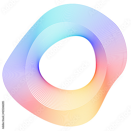 Design elements. Ring circle elegant frame border. Abstract Circular logo element on white background isolated. Creative art. Vector illustration EPS 10 digital for promotion new product