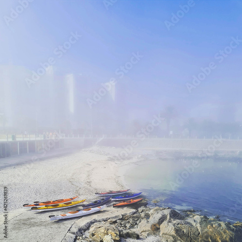 kayak bay misty buildings