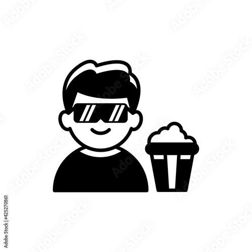 3d glasses Vector Illustration Style Solid Icon. EPS 10 File