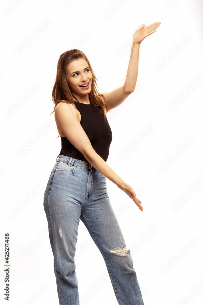 portrait of smiling young woman portrait of smiling young woman