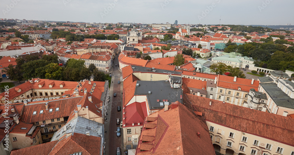 Panorama of Vilnius Lithuania September 9, 2018
