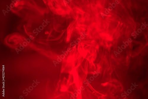 Red abstract texture Smoke Background.