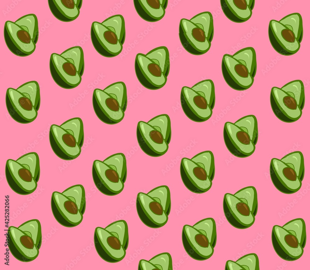 Avocado pink illustration vegetable white background Avocado pink illustration vegetable white background