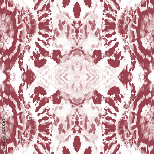 Geometry Seamless. Hawaiian Line Pattern. White photo