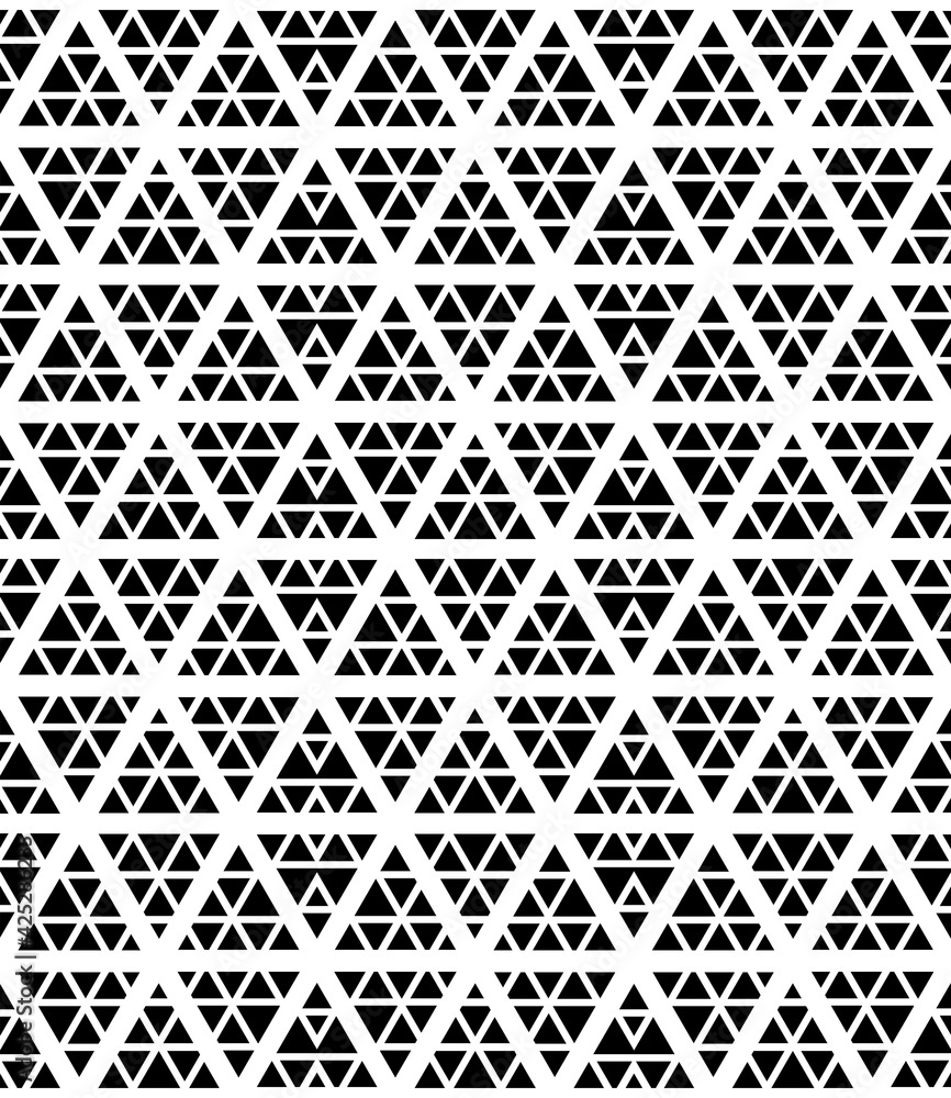 Seamless geometric hexagons, diamonds and triangles pattern.