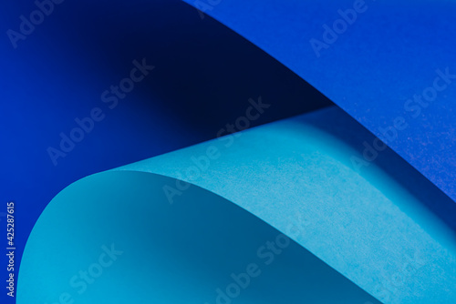 Abstract  art  blue  paper  background. Abstract design of monochrome paper background.