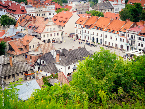 Market square in Kazimierz Dolny in Poland