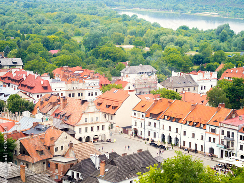 Market square in Kazimierz Dolny in Poland
