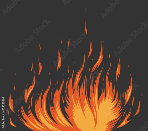 燃え盛る炎