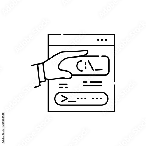 Exploit olor line icon. Pictogram for web page, mobile app, promo.