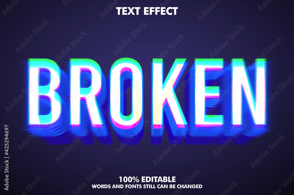 Modern glitch text effect for modern culture Modern glitch text effect for modern culture