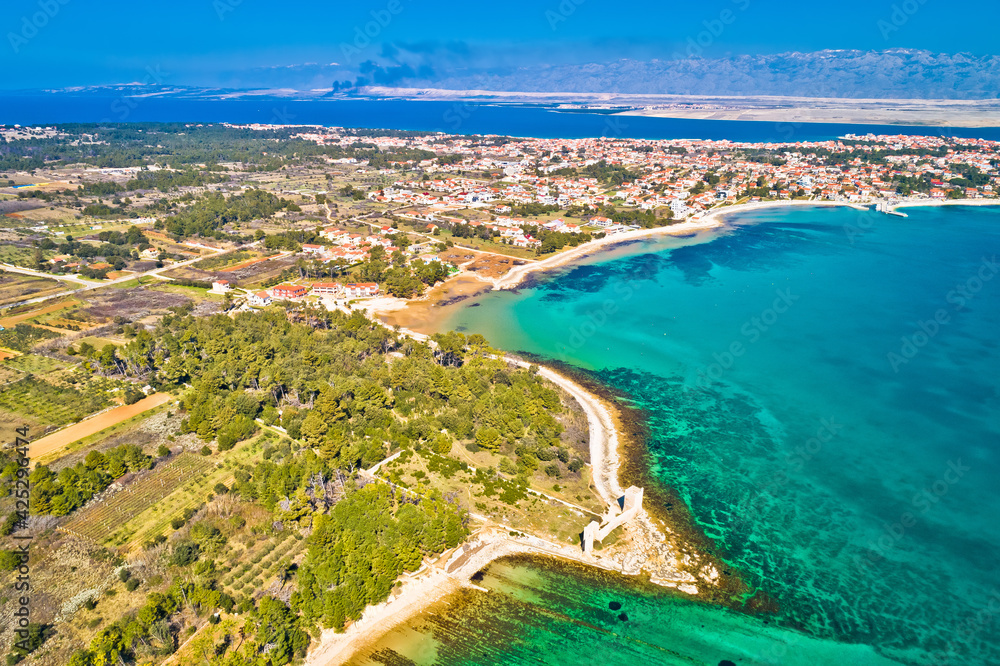 Island of Vir archipelago aerial panoramic view